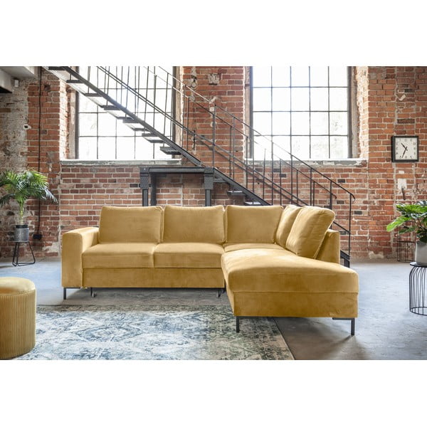 Kollane sametist nurgadiivan (paremas nurgas) Lofty Lilly - Miuform-image-1