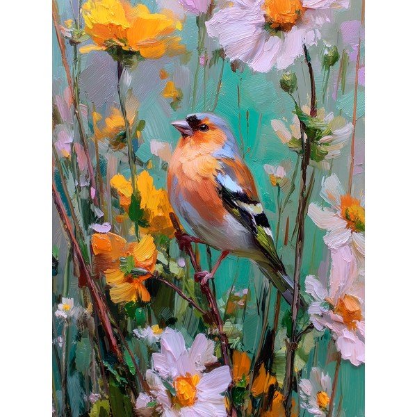 Trükitud pilt raamiga 60x80 cm Fringilla - Styler