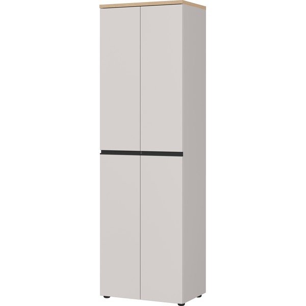 Hallikasbeež/hele naturaalne riidekapp 59x194x41 cm Cormano - Germania