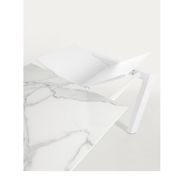 Pikendatav söögilaud marmorimitatsioonist pealispinnaga 80x120 cm Axis - Kave Home-image-1