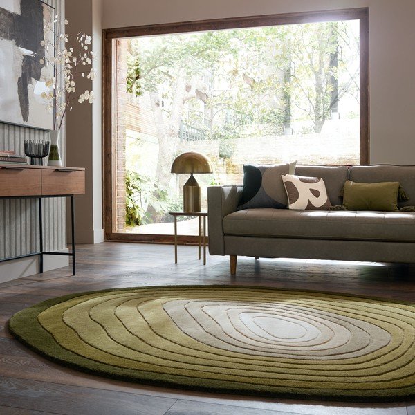 Roheline käsitsi kootud villane vaip 160x230 cm Puddle Ombre - Flair Rugs-image-1