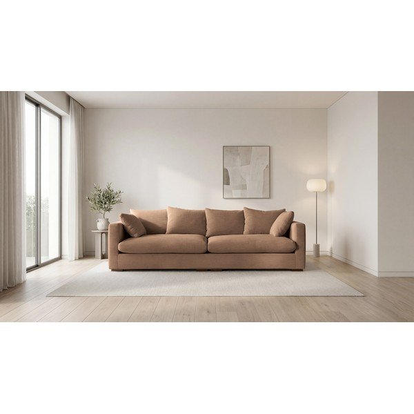 Helepruun velvetist diivan 266 cm Comfy - Scandic-image-4