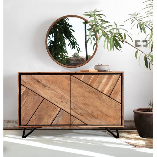 Akaatsia täispuidust kapp 120x78x40 cm Ambala - Interia Home & Living-image-1