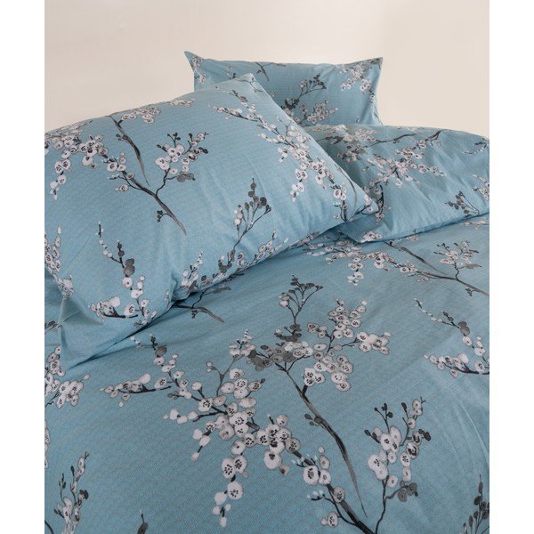 Sinine Renforcé puuvillast pikendatud voodipesu kaheinimesevoodile 240x220 cm Blue Floral - Mila Home Luxury-image-4