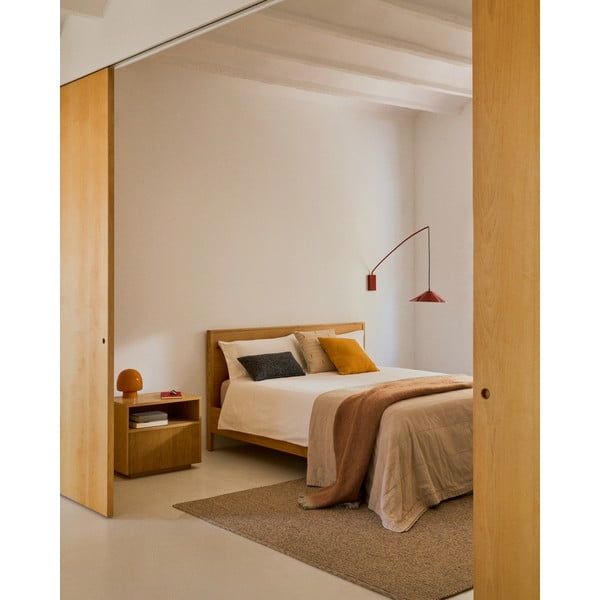 Helepruun puuvillane tepitud voodikate 180x260 cm Isor - Kave Home-image-1