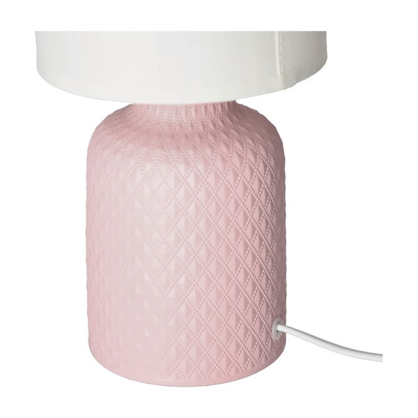 Roosa laualamp tekstiilist varjuga (kõrgus 32 cm) Iner - Candellux Lighting-image-3
