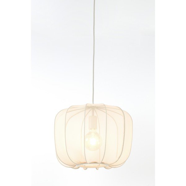 Kreemikas ripplamp tekstiilist varjuga ø 12 cm Plumeria - Light & Living-image-3