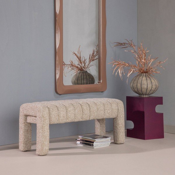 Helepruun polsterdatud buklee-kangast pink Frex - WOOOD-image-1