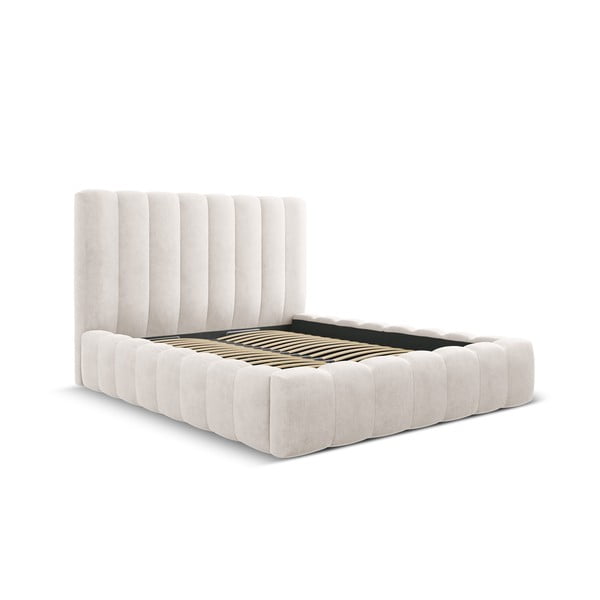 Kreem kaheinimesevoodi koos panipaigaga 160x200 cm Kelp - Micadoni Home