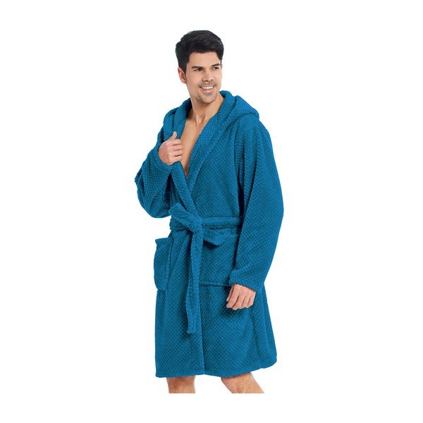 Tmavě modrý unisex župan z mikrovlákna DecoKing Sleepyhead, velikost XXXL-image-1