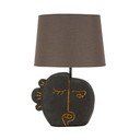 Pruun laualamp tekstiilist varjuga (kõrgus 39,5 cm) Tribal - Mauro Ferretti