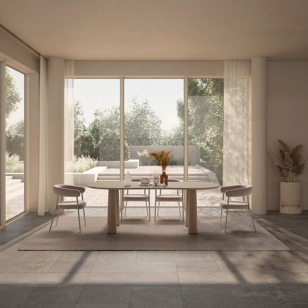 Beežid polsterdatud söögitoolid käetugedega, 2 tk komplektis Yuri - MOME-image-2