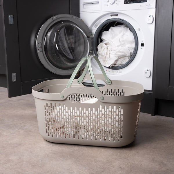 Helepruun plastikust pesukorv 45 l - Addis-image-3