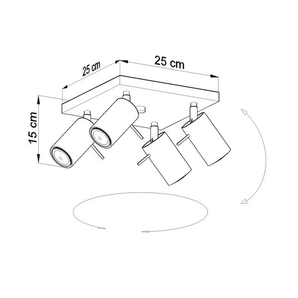 Hall laevalgusti Quatre Etna - Sollux-image-2