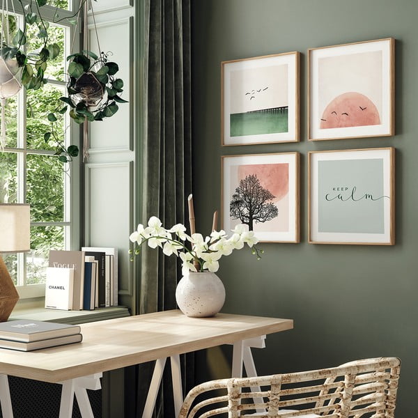 Maalid 4 tk komplektis 30x30 cm Calm-image-1