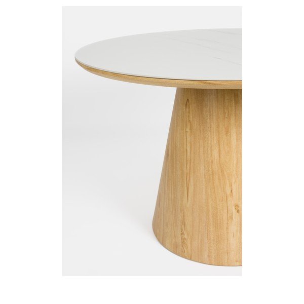 Ümmargune söögilaud kiviplaadiga, ø 115 cm Almira - White Label-image-3