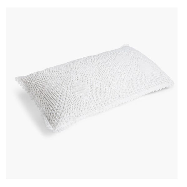 Bílý povlak na polštář Yamir, 30 x 60 cm