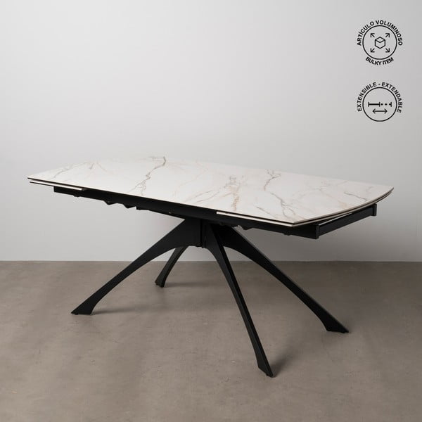 Pikendatav söögilaud marmorimitatsioonist pealispinnaga 90x180 cm Rocía - Ixia-image-1