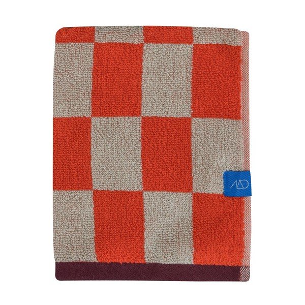 Oranž/beež orgaanilisest puuvillast froteerätik 50x90 cm Retro - Mette Ditmer Denmark