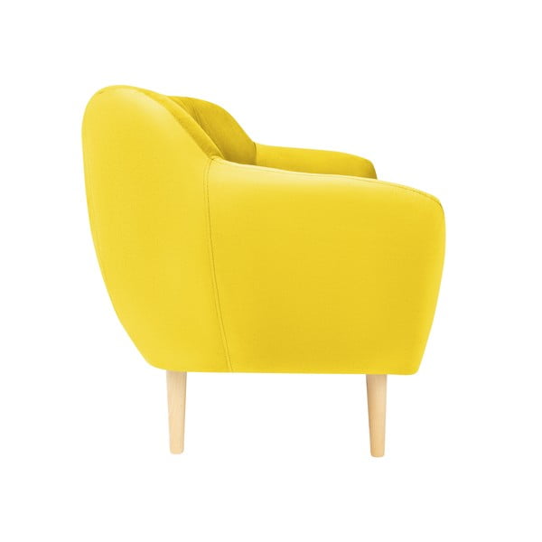 Kollane sametne diivan , 158 cm Sardaigne - Mazzini Sofas-image-3