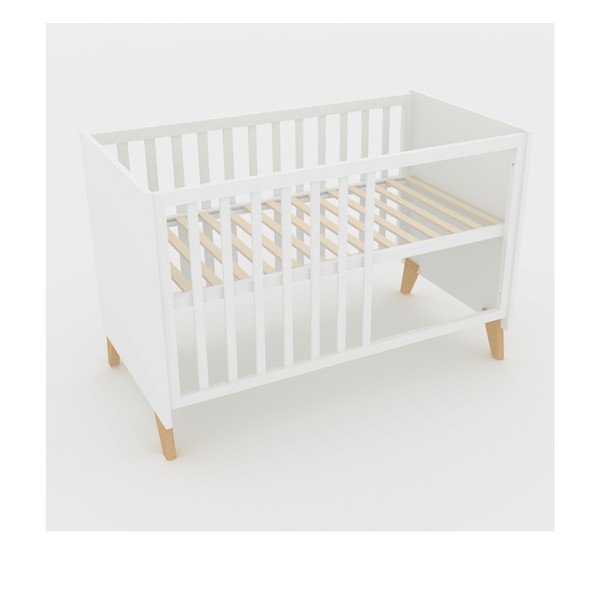 Valge võrevoodi 60x120 cm Léon - Roba-image-3