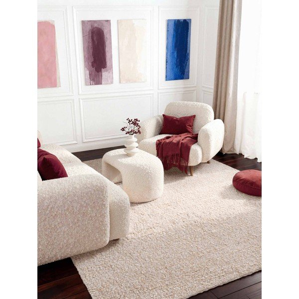 Kreem käsitsi kootud bukleekangast vaip 200x290 cm Notting Hill Portobello - Ted Baker-image-1