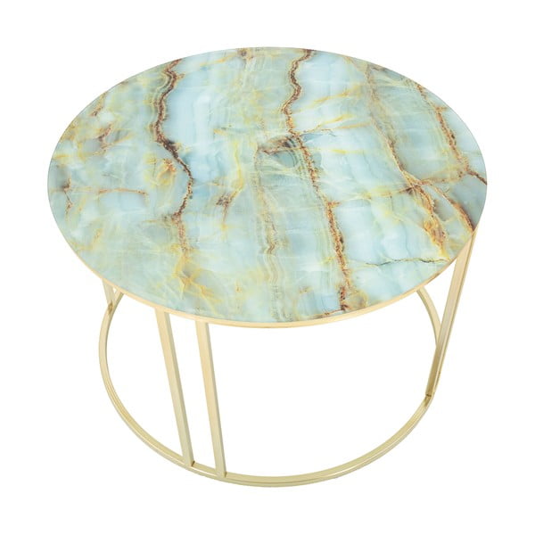 Valge ja kuldne kohvilaud , ø 75 cm Sepa - Mauro Ferretti-image-2