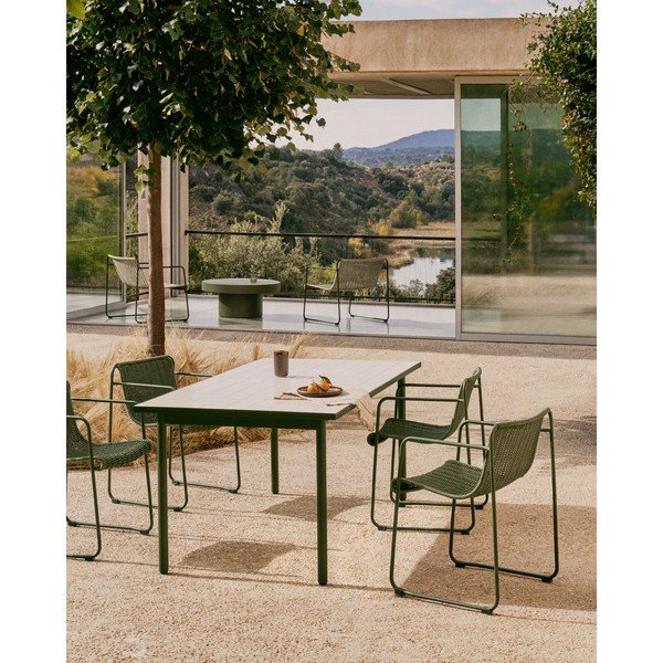 Terasest aia söögilaud 91x182 cm Maurina - Kave Home-image-1