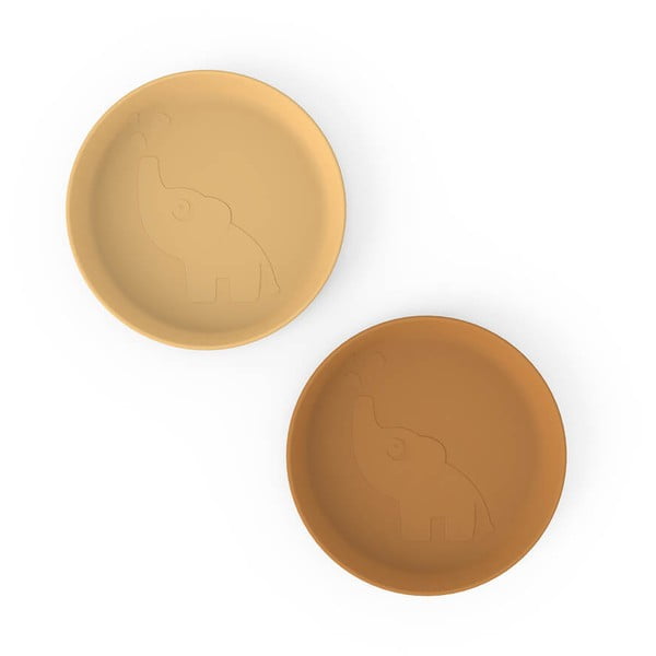 Kollased lastetaldrikud 2 tk komplektis ø 18,5 cm Elphee - Done by Deer-image-1