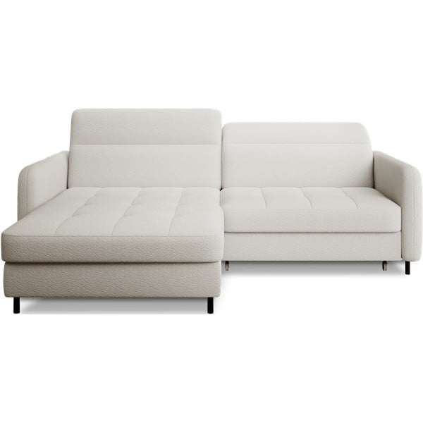 Kreem bouclé-kangast lahtikäiv/sahtliga nurgadiivan (vasak nurk/lamamisosaga) Gomsi – ELTAP