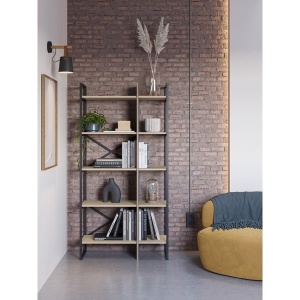 Tammedekooriga raamaturiiul  87,5x175 cm Ara - Marckeric-image-1