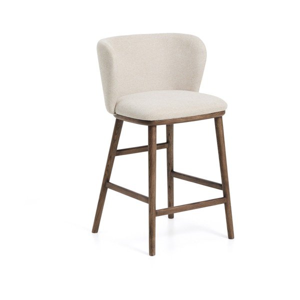 Beež polsterdatud baaritool (istme kõrgus 65 cm) Ciselia - Kave Home