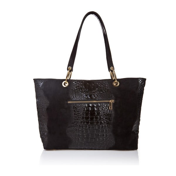 Černá kožená kabelka Massimo Castelli Barnaba-image-2