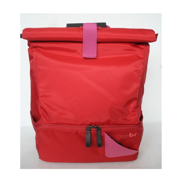 Velký batoh na kolo TUbí, červená/růžová