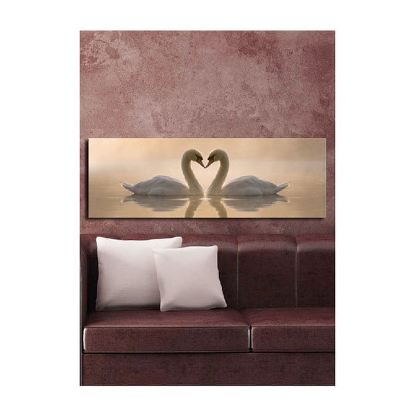 Pilt lõuendil Swan Love, 90 x 30 cm - Wallity-image-1