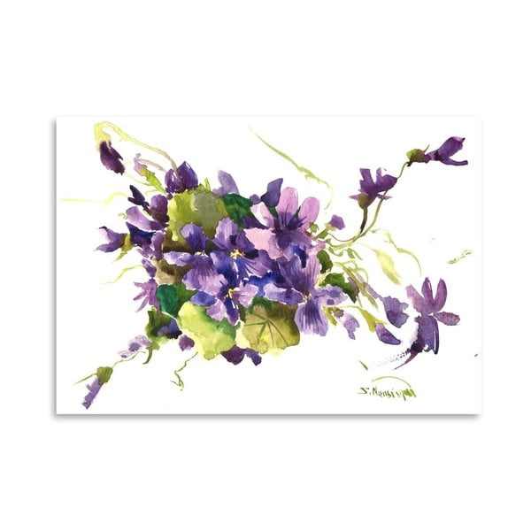 Plakát Violet Flowers od Suren Nersisyan