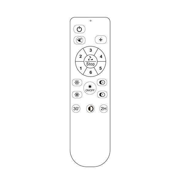 Valge LED-laevalgusti puldiga/ventilaatoriga Alan Move - SULION-image-4