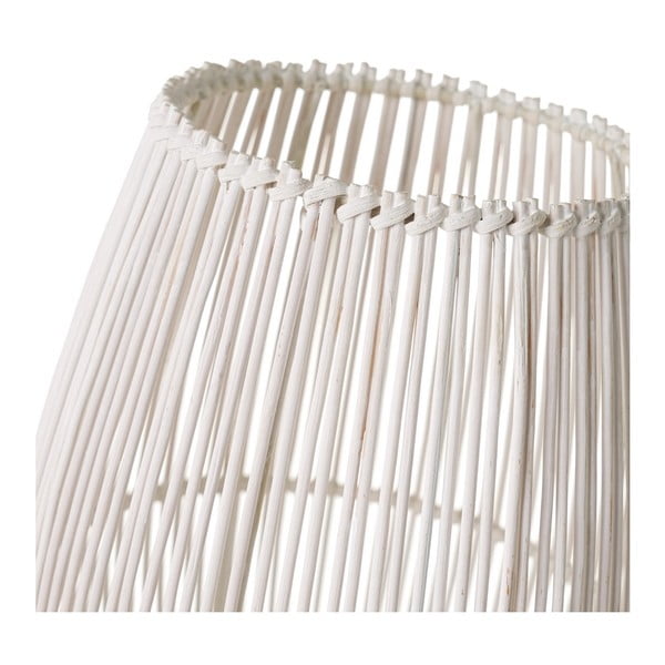 Valge laualamp bambusevarjundiga (kõrgus 29 cm) - Casa Selección-image-2