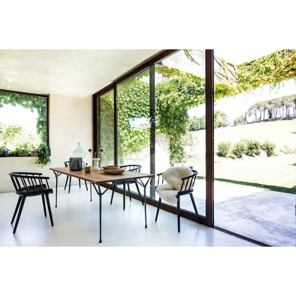 Pruun ja valge söögitool tuhkpuust seljatoega Cyborg - Magis-image-2