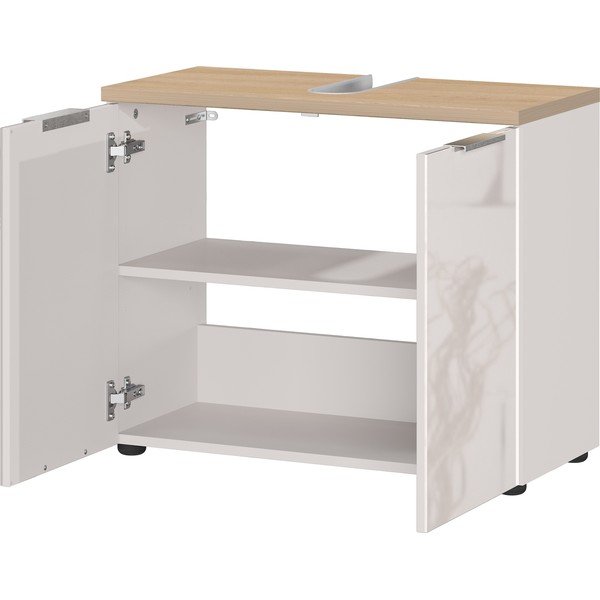 Kreemjas läikiv valamukapp 70x58 cm Tavira - Germania-image-2