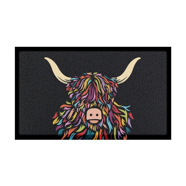 PVC uksematt 40x70 cm Highland Cow - Artsy Doormats