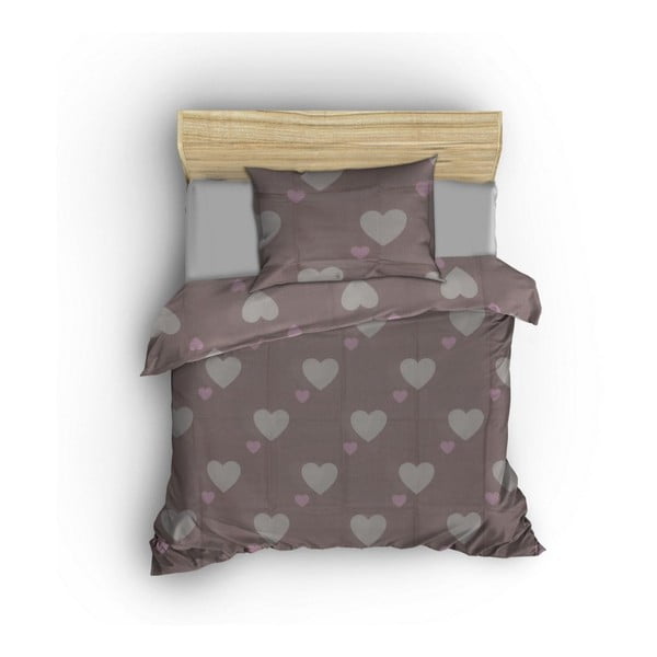 Vanaroosa voodipesu üheinimesevoodile 140x200 cm Herz - Mijolnir-image-1