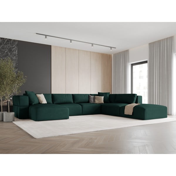 Roheline U-kujuline diivan, parem nurk Esther - Milo Casa-image-1