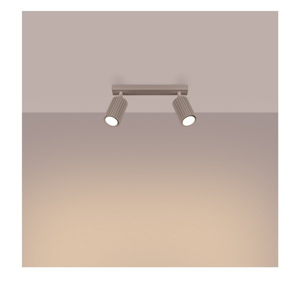 Taupepruun metallist kohtvalgusti 6,5x30 cm Gleam - Sollux-image-1