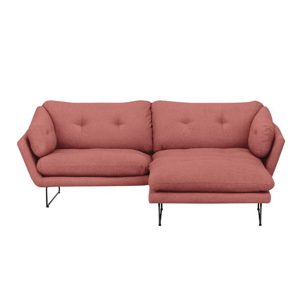 Set růžové pohovky a sedacího pufu Windsor & Co Sofas Comet
