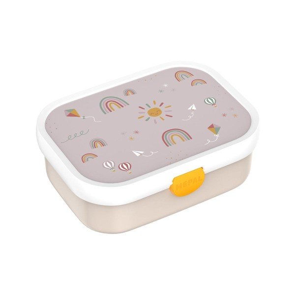 Beež plastmassist laste suupistekarp Sunshine & Rainbow - Mepal