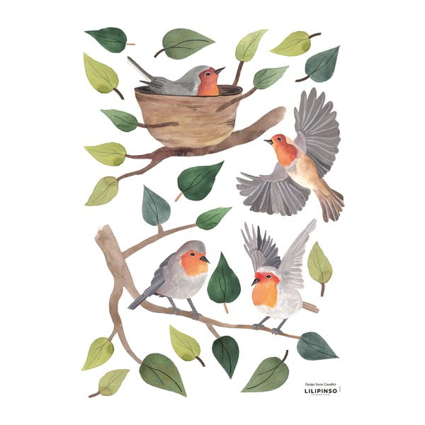 Kleebisleht 30x42 cm Robins Redbreast - Lilipinso