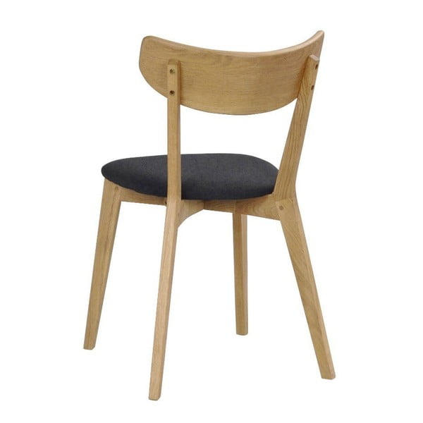 Pruunist tammepuust söögitool tumehalli istmega Ami - Rowico-image-3