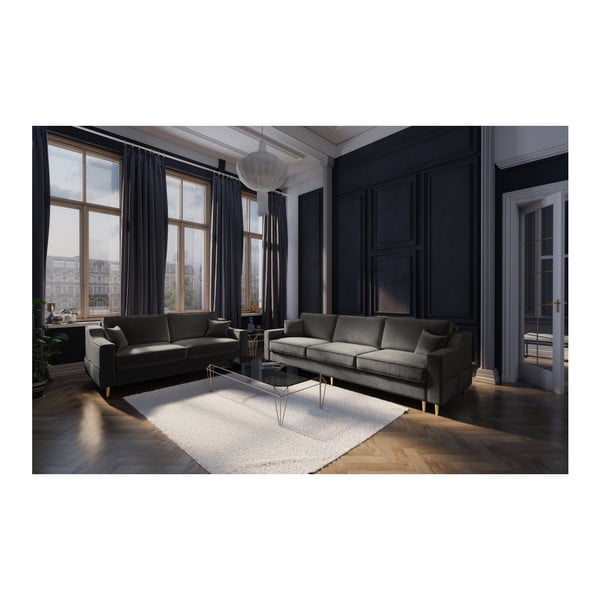 Tmavě šedá dvoumístná pohovka Mazzini Sofas Marigold-image-3