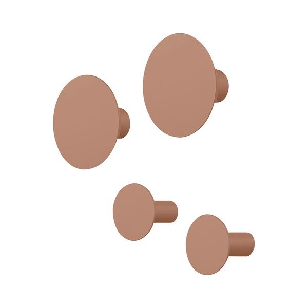 Pruunid seinakonksud 4-osalise komplektiga Ponto - Blomus